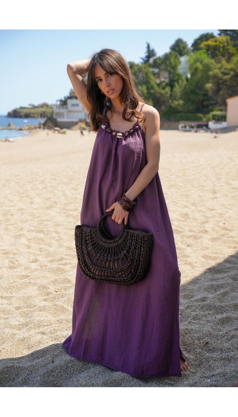 ROBES FEMME PERLE PRUNE