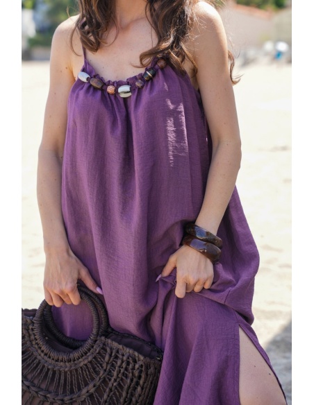 ROBES FEMME PERLE PRUNE