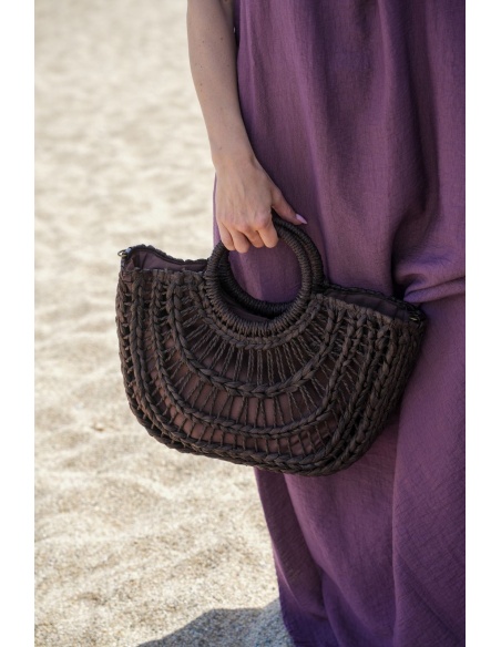 SAC FEMME CERCLE MARRON