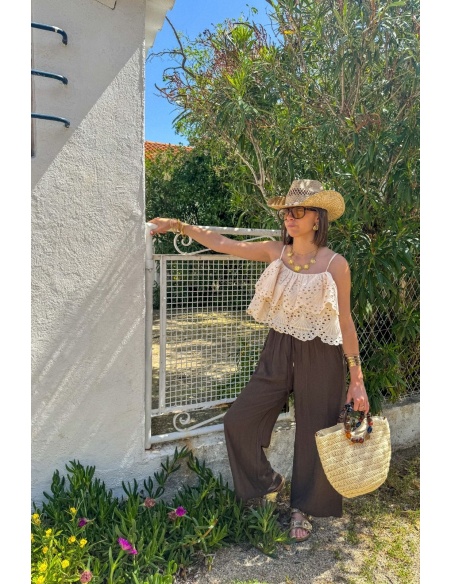 PANTALONS VILLE FEMME  MARRON