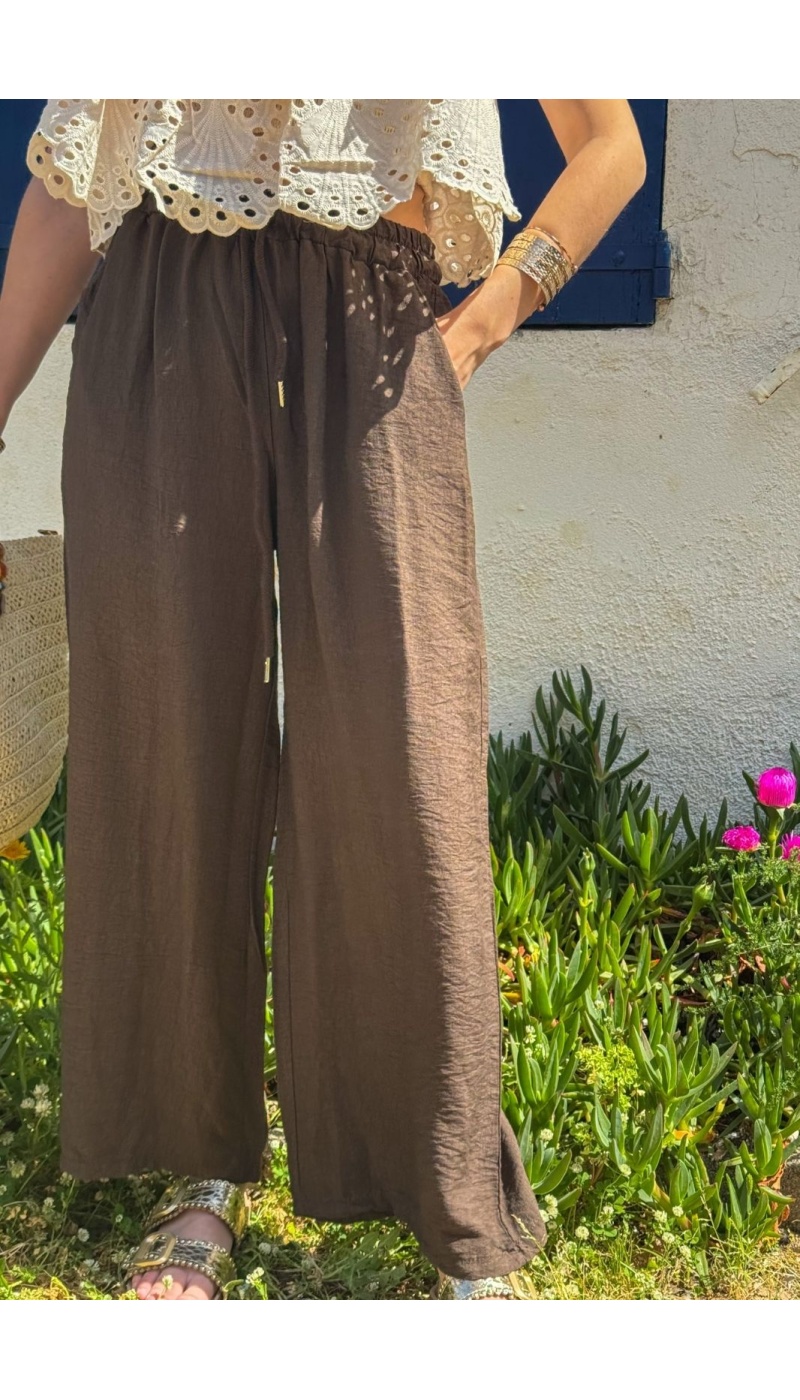 PANTALONS VILLE FEMME  MARRON