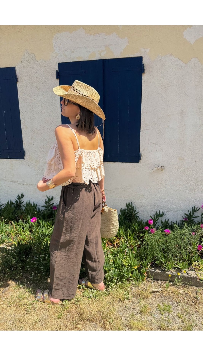 PANTALONS VILLE FEMME  MARRON