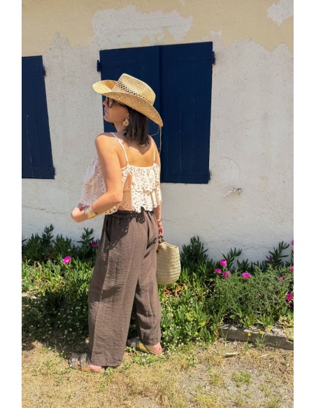 PANTALONS VILLE FEMME  MARRON