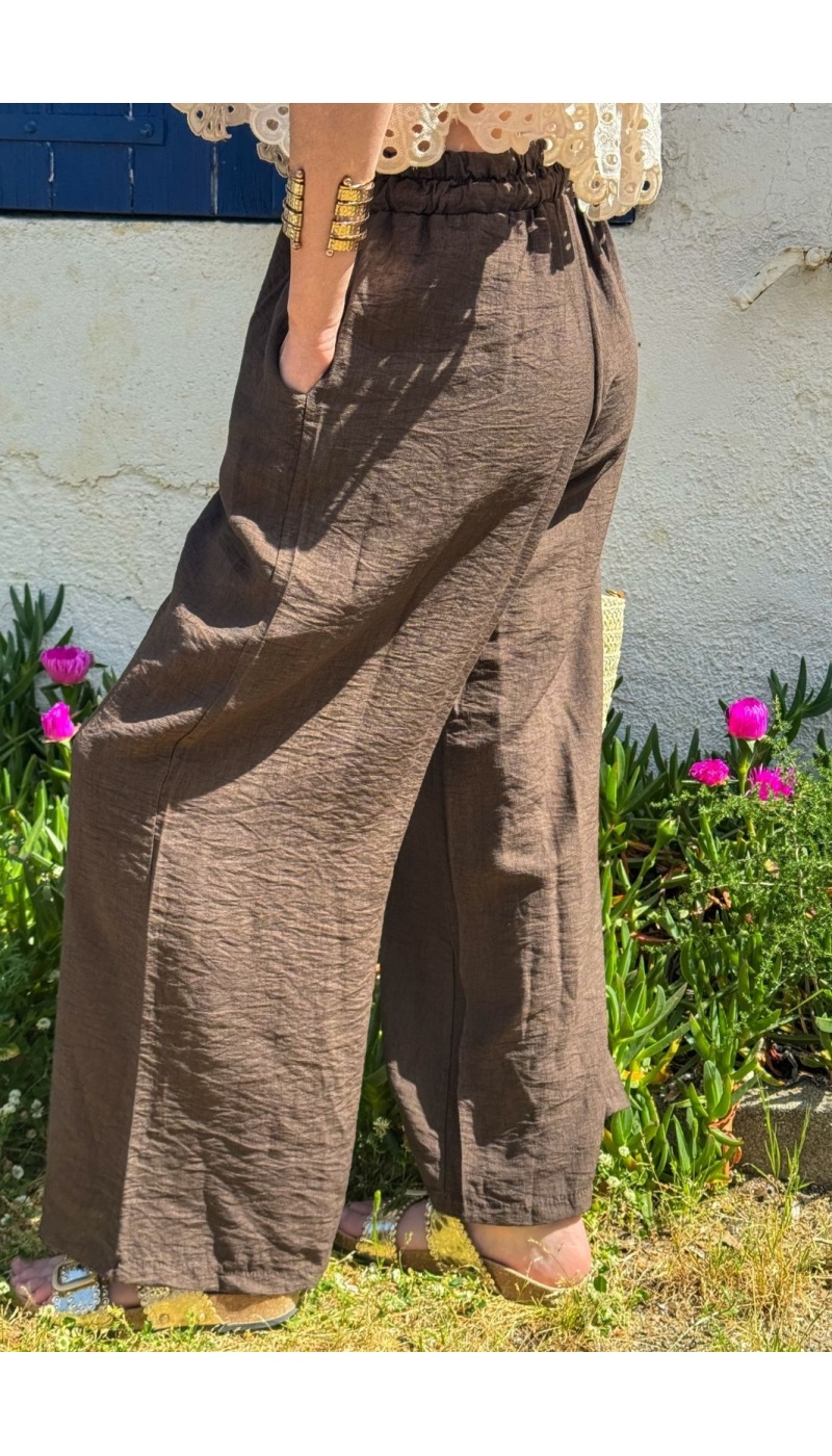 PANTALONS VILLE FEMME  MARRON