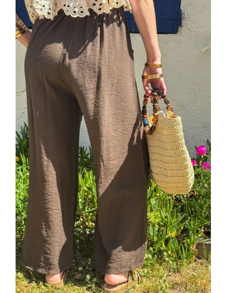 PANTALONS VILLE FEMME  MARRON