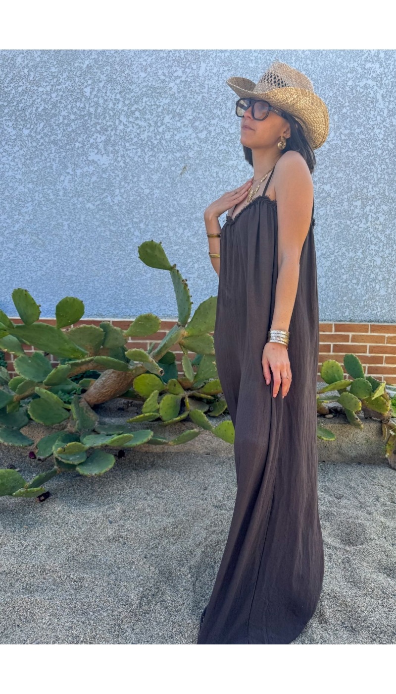 Chic Combinaison Chocolat CLAIRANE pour Femme - Achetez maintenant !