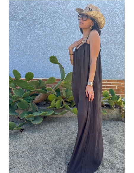 Chic Combinaison Chocolat CLAIRANE pour Femme - Achetez maintenant !