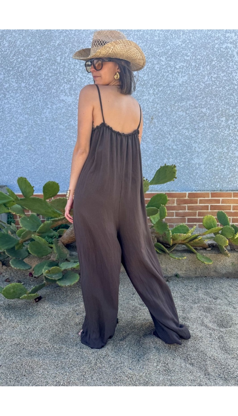 Chic Combinaison Chocolat CLAIRANE pour Femme - Achetez maintenant !