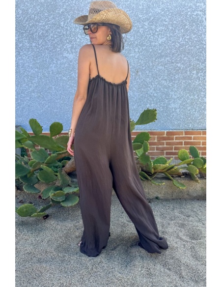 Chic Combinaison Chocolat CLAIRANE pour Femme - Achetez maintenant !