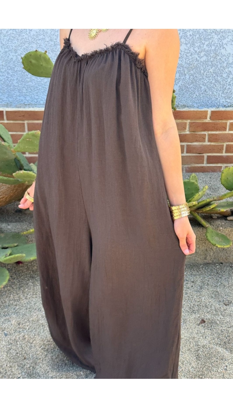 Chic Combinaison Chocolat CLAIRANE pour Femme - Achetez maintenant !