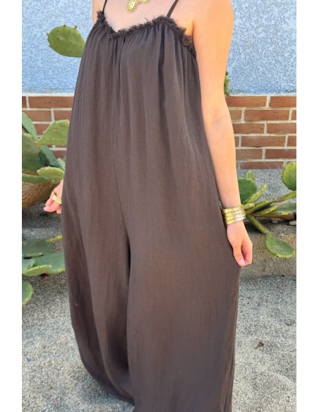 Chic Combinaison Chocolat CLAIRANE pour Femme - Achetez maintenant !