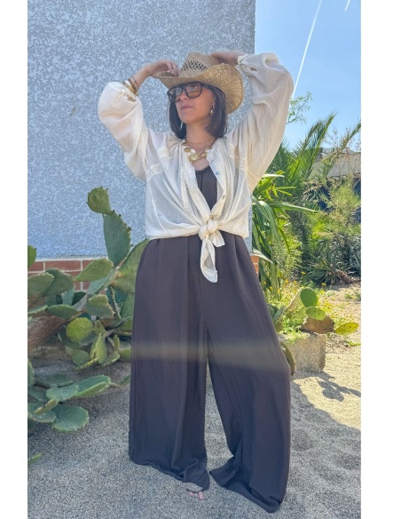 Chic Combinaison Chocolat CLAIRANE pour Femme - Achetez maintenant !