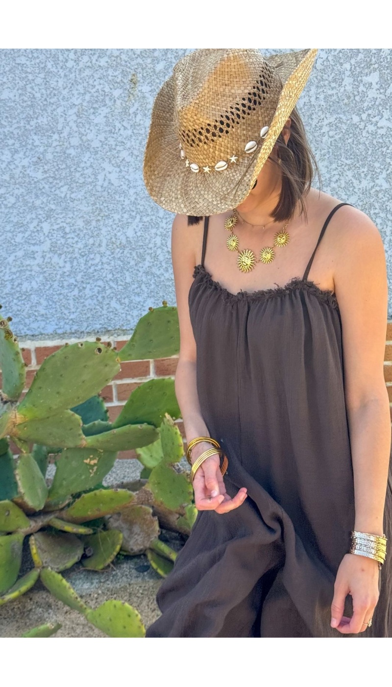 Chic Combinaison Chocolat CLAIRANE pour Femme - Achetez maintenant !