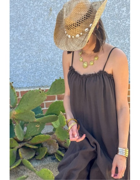 Chic Combinaison Chocolat CLAIRANE pour Femme - Achetez maintenant !