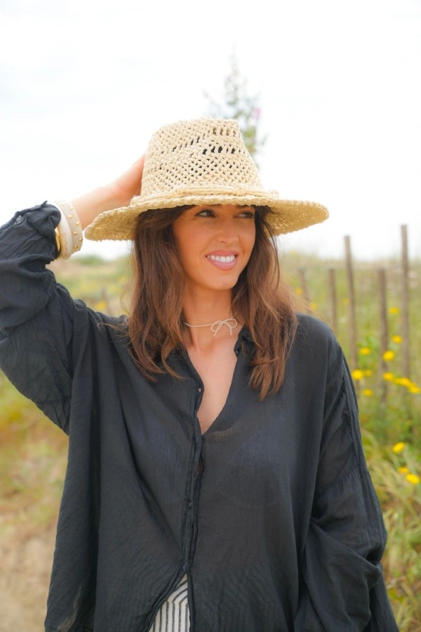 Chapeau Ecru Raphia MINORCA