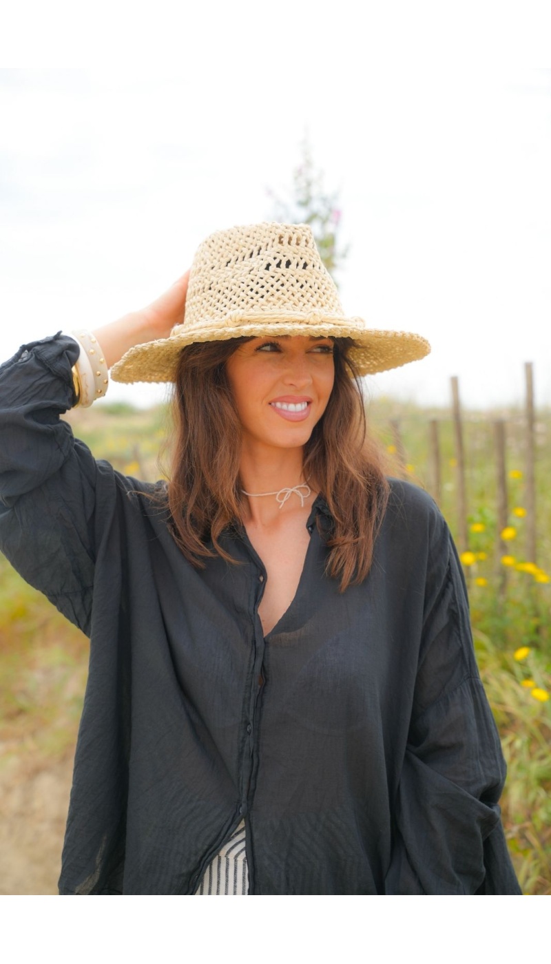 Chapeau Ecru Raphia MINORCA