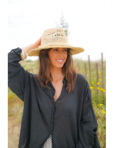 Chapeau Ecru Raphia MINORCA