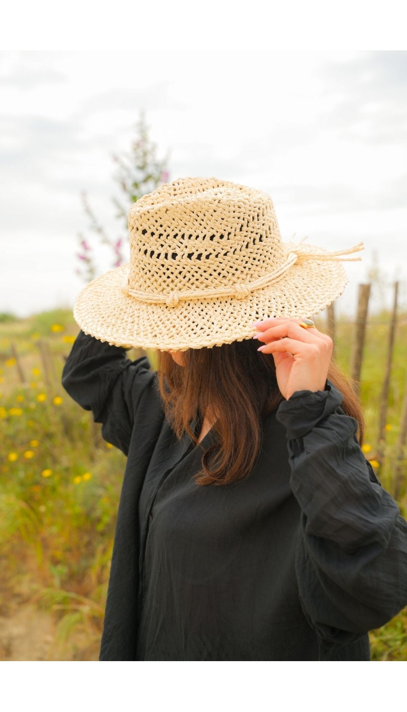 Chapeau Ecru Raphia MINORCA