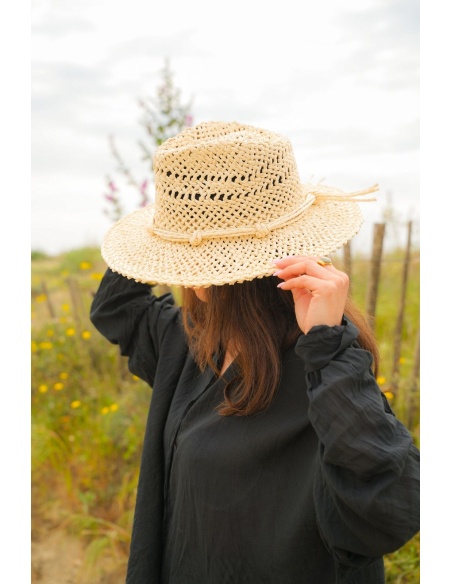 Chapeau Ecru Raphia MINORCA