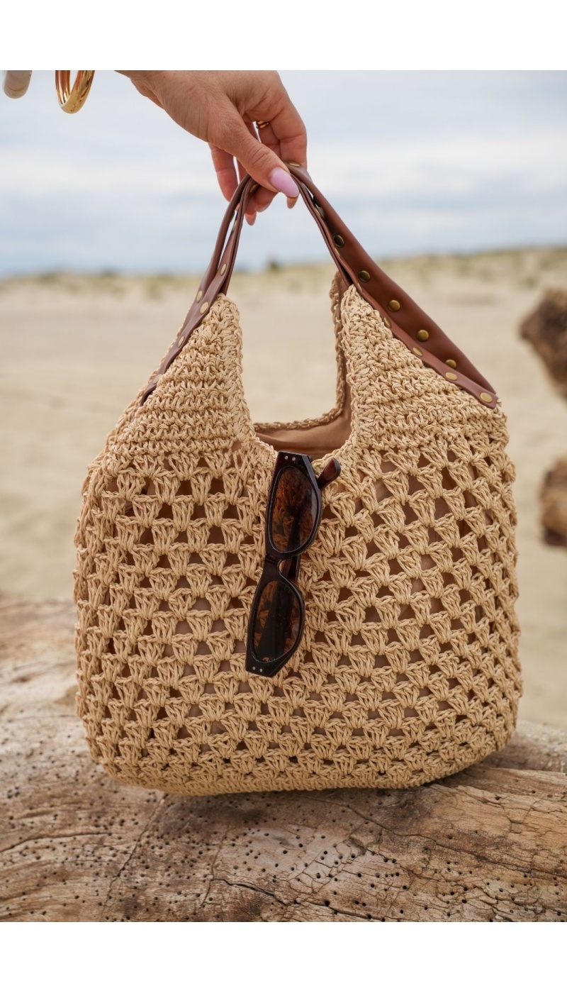 Bolso Rafia Marrón MALAGA