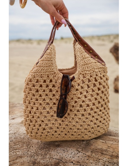 Braune Basttasche MALAGA