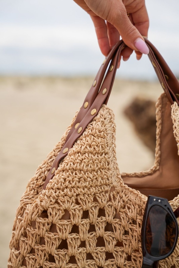 Bolsa de Ráfia Castanho MALAGA 2
