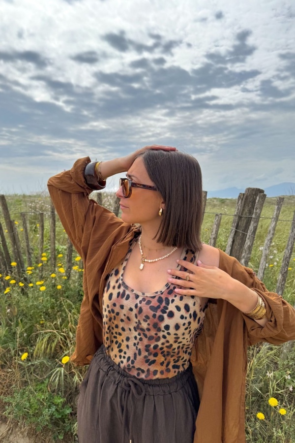 Banditas Leopard Tank Top BURNSIDE