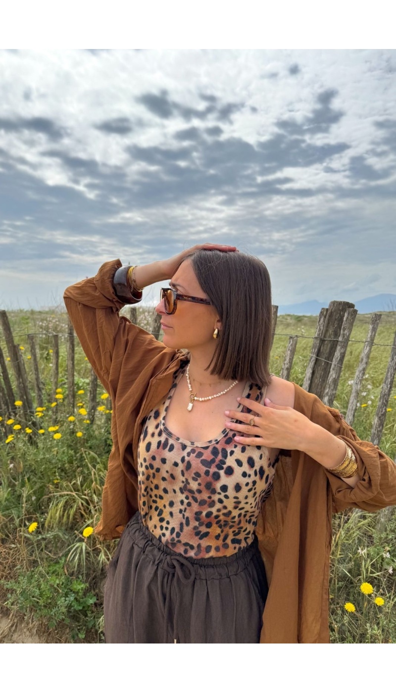 Banditas Leopard Tank Top BURNSIDE