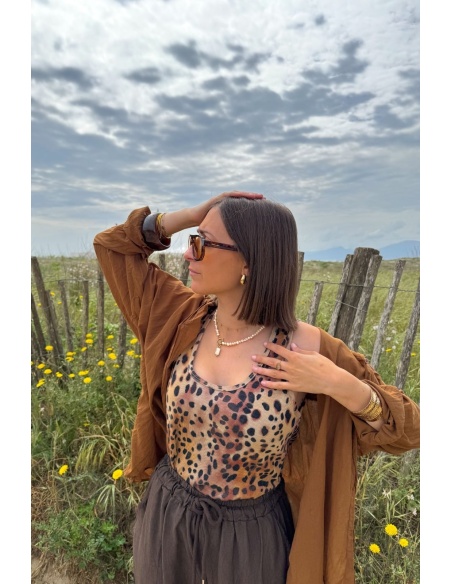 Banditas Leopard Tank Top BURNSIDE