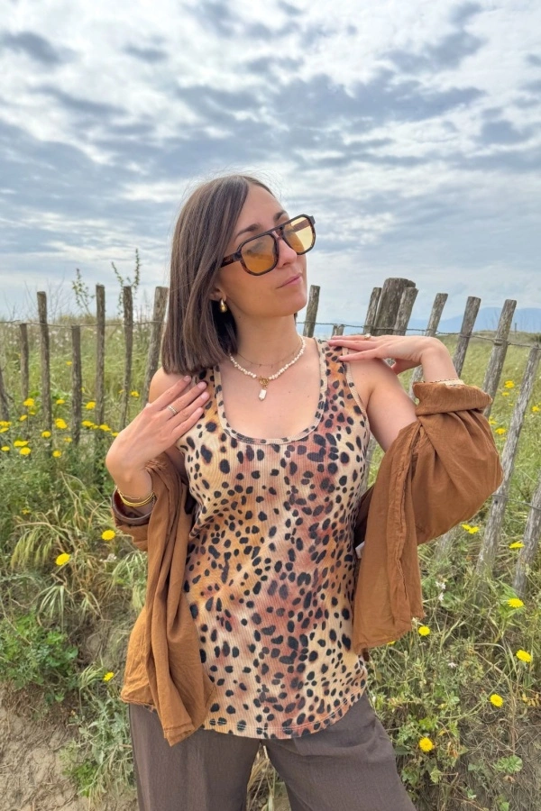 Débardeur Léopard Banditas BURNSIDE 2