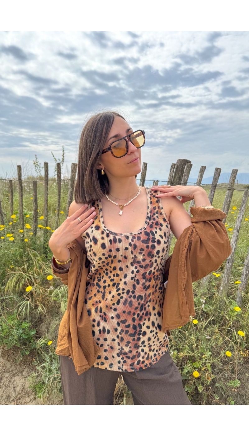 Camiseta sin mangas Banditas Leopardo BURNSIDE