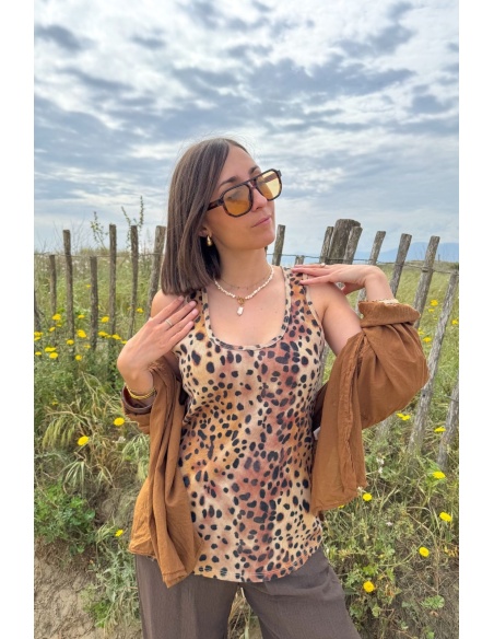 Banditas Leopard Tank Top BURNSIDE