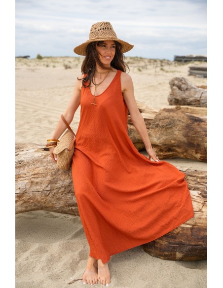 Robe Longue Brique TINOS