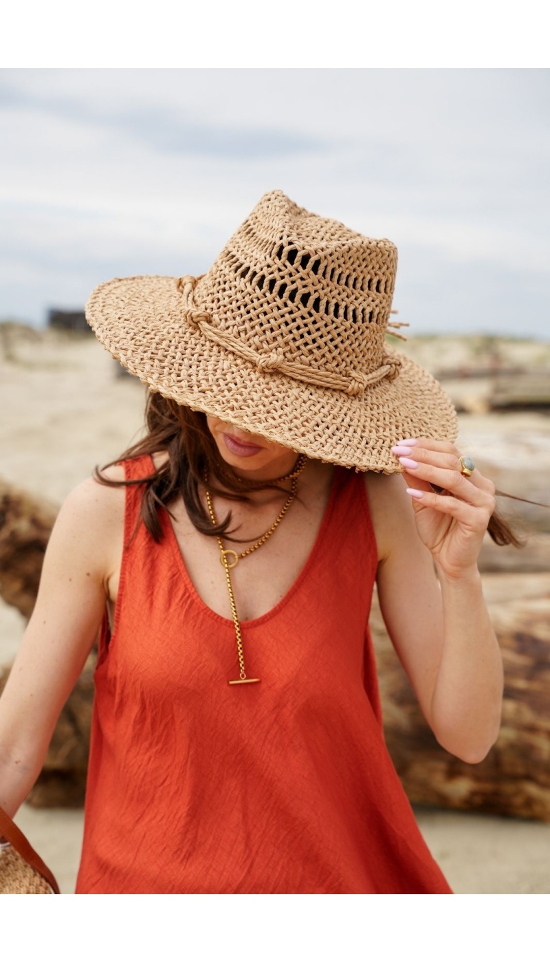 Chapeau Beige Raphia MINORCA