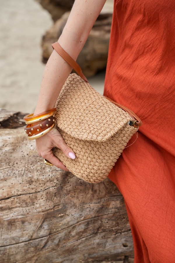 Sac Paille Pompon HIZA 2