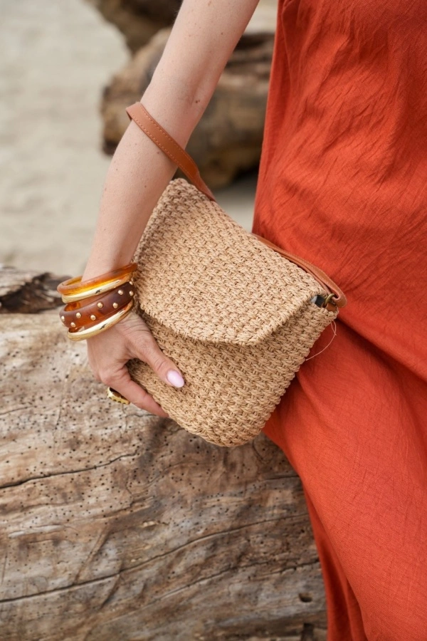 Sac Paille Pompon HIZA 2