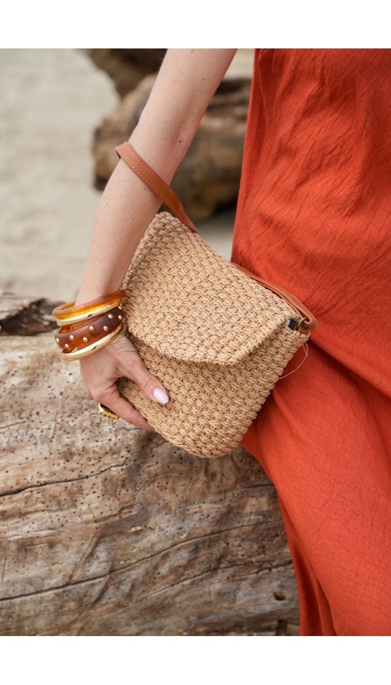 Sac Paille Pompon HIZA