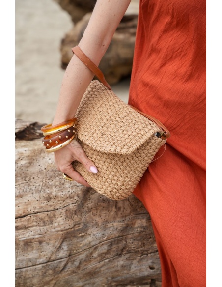 Sac Paille Pompon HIZA