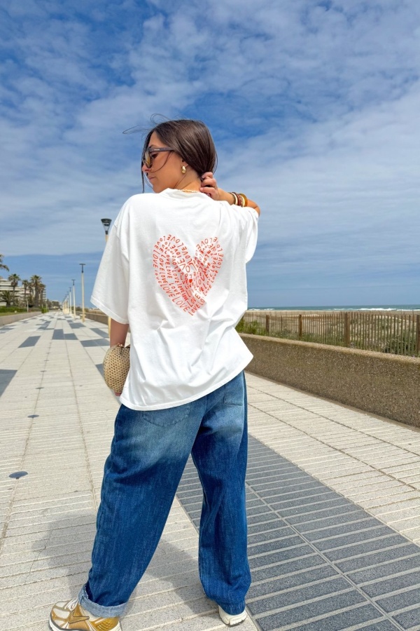 Banditas Orange Heart T-Shirt CAKETIN – Eleganter Komfort für Sie