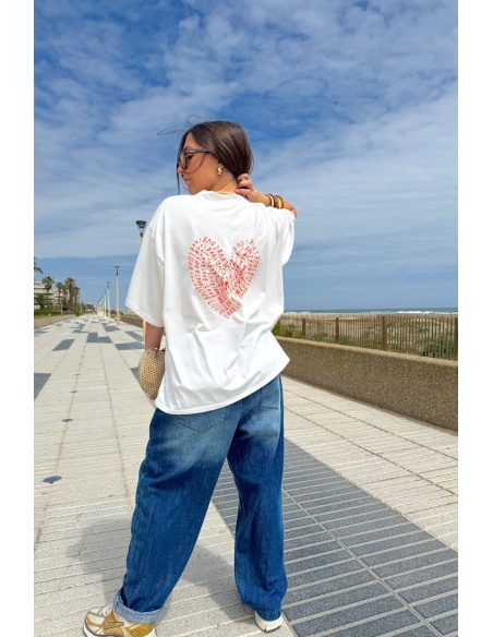 Camiseta Banditas Orange Heart CAKETIN – Conforto elegante para você