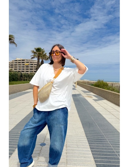 Camiseta Banditas Corazón Naranja CAKETIN - Comodidad Elegante para Ti