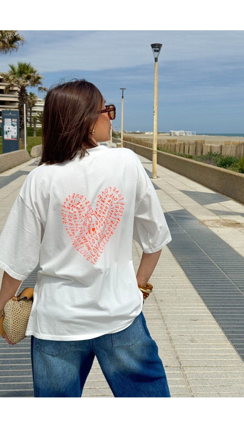 Camiseta Banditas Orange Heart CAKETIN – Conforto elegante para você