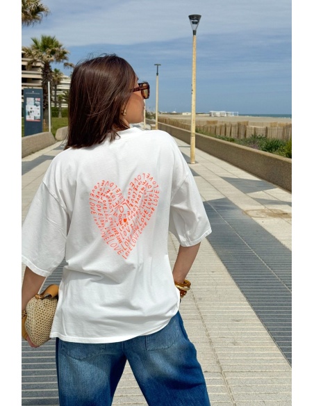 Camiseta Banditas Orange Heart CAKETIN – Conforto elegante para você