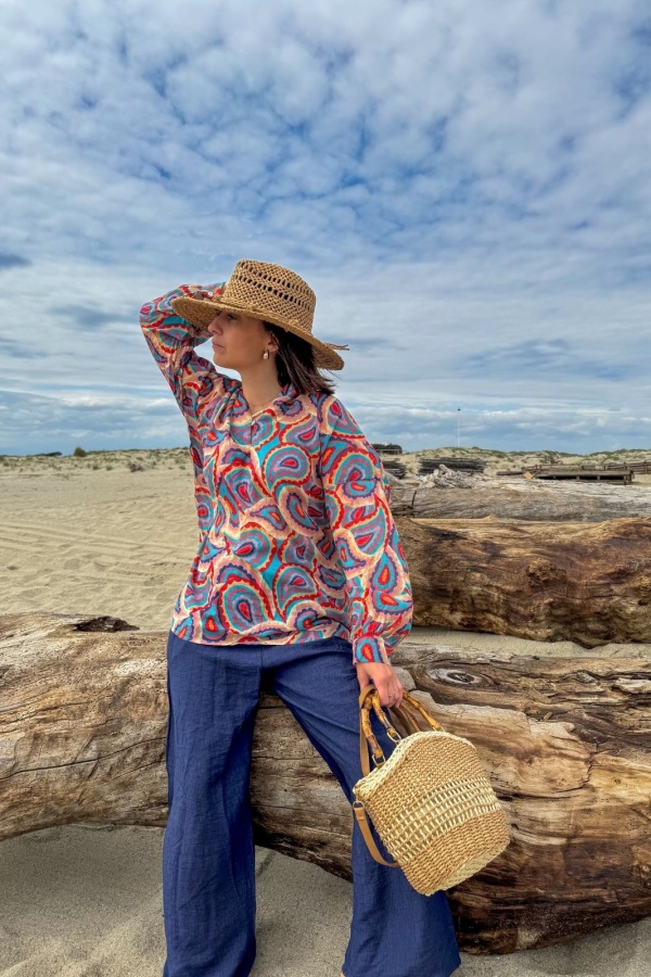 BLOUSE COOL TURQUO - Confort Élégant pour Toutes les Occasions