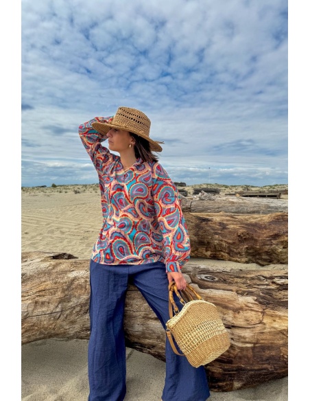 COOL TURQUO BLOUSE - Elegant Comfort for All Occasions