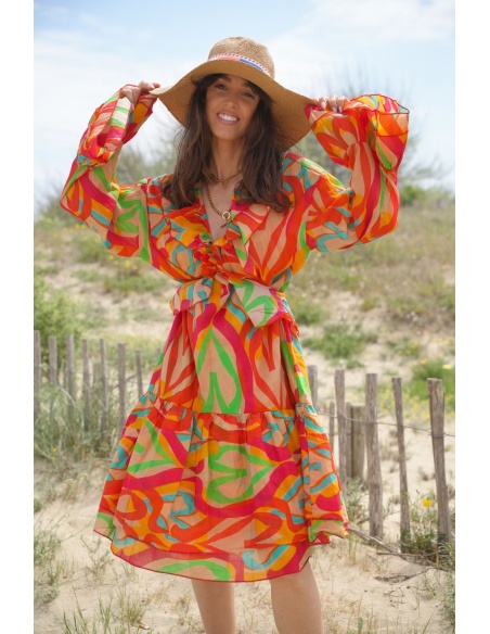 Vestido Curto Multi Banditas WIND - Elegância e Conforto