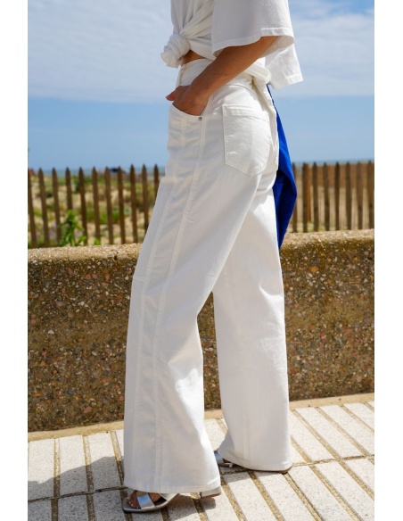 new2000  ECRU PANTALON FEMME