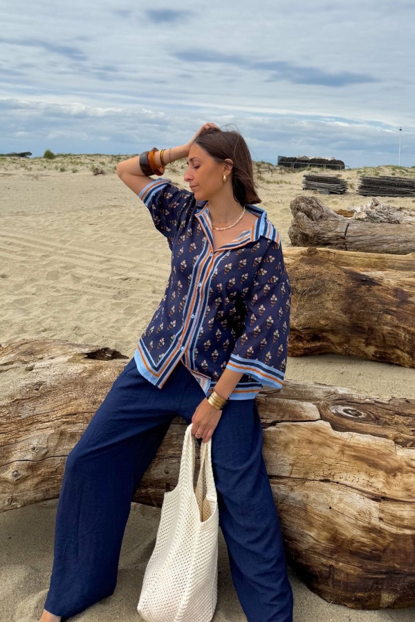 Pantalon Léger Marine JUSA - Élégance et Confort Assuré