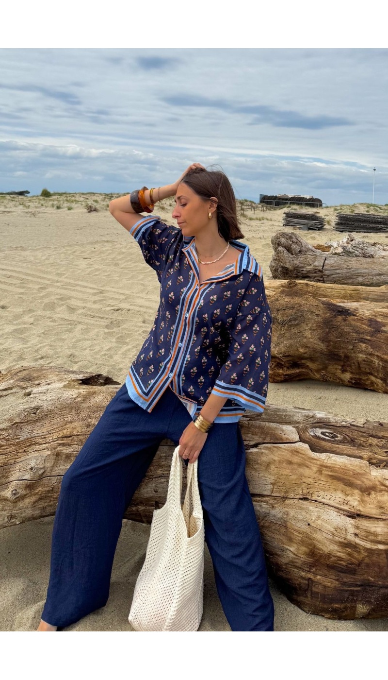 Pantalon Léger Marine JUSA - Élégance et Confort Assuré