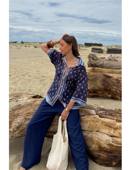 Pantalon Léger Marine JUSA - Élégance et Confort Assuré